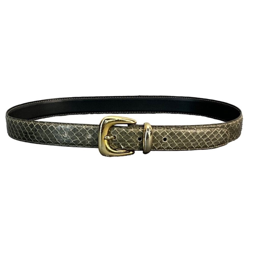 Vintage Green Snakeskin Belt